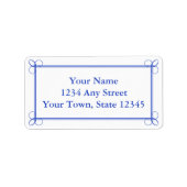 Aangepaste donkerblauwe voorbedrukte Adresetikette Etiket (Voorkant)