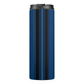 Aangepaste donkerblauwe zwarte paarse sport Stripe Thermosbeker (Achterkant)
