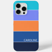 Aangepaste donkere blauwe turquoise Oranje Violet Case-Mate iPhone Case (Achterkant)