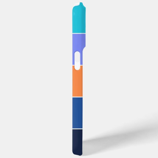 Aangepaste donkere blauwe turquoise Oranje Violet Case-Mate iPhone Case (Achterkant / Rechts)