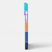 Aangepaste donkere blauwe turquoise Oranje Violet  iPhone Hoesje (Linkerkant)