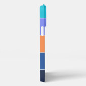 Aangepaste donkere blauwe turquoise Oranje Violet  iPhone Hoesje (Rechterkant)