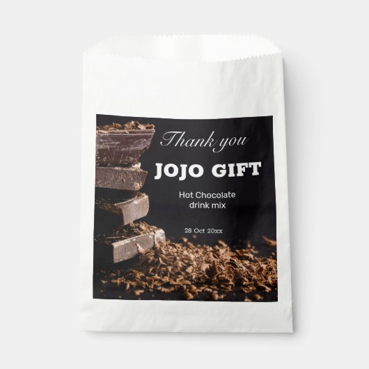Aangepaste donkere chocolade Professionele ontwerp Bedankzakje (Voorkant)