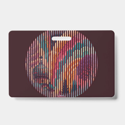 Aangepaste donkere fantasie streepbadge badge (Voorzijde)