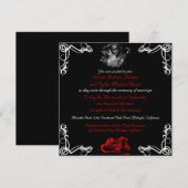 Aangepaste donkere Gothic bruiloft-uitnodigingen Kaart (Voorkant / Achterkant)