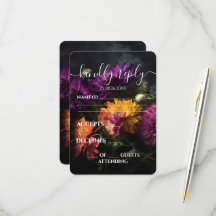 Aangepaste donkere kleurrijke bloemen bruiloft