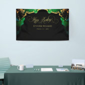 Aangepaste donkere Moody Birthday-achtergrondbanne Spandoek (Beurs)