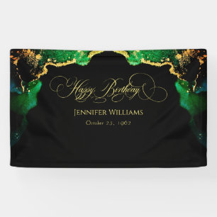 Aangepaste donkere Moody Birthday-achtergrondbanne Spandoek