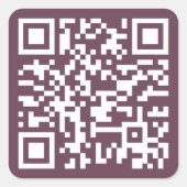 Aangepaste donkere roze QR-code websiteadres URL Vierkante Sticker (Voorkant)