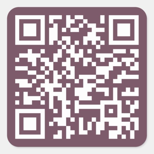 Aangepaste donkere roze QR-code websiteadres URL Vierkante Sticker (Voorkant)
