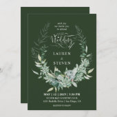 Aangepaste donkere salie groen vertakking uit bloe kaart (Voorkant / Achterkant)