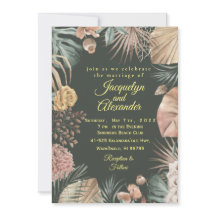 Aangepaste donkere tropische bloem bruiloft