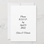 Aangepaste donkere tropische bloem bruiloft kaart (Achterkant)