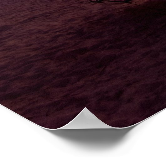 Aangepaste donkere vlek-zonsonderstel poster (Hoek)