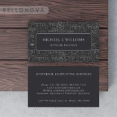 Aangepaste Donkergrijs Zwart Wit Digitale Binaire  Visitekaartje