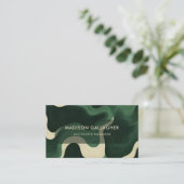 Aangepaste donkergroene esthetische professional visitekaartje (Staand voorkant)