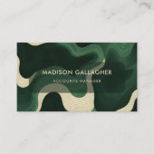 Aangepaste donkergroene esthetische professional visitekaartje (Voorkant)