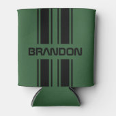 Aangepaste donkergroene zwarte snuffelsport blikjeskoeler (Voorkant)