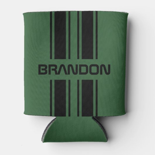 Aangepaste donkergroene zwarte snuffelsport blikjeskoeler (Voorkant)