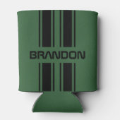 Aangepaste donkergroene zwarte snuffelsport blikjeskoeler (Achterkant)