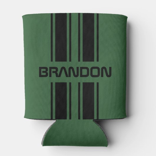 Aangepaste donkergroene zwarte snuffelsport blikjeskoeler (Achterkant)