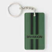 Aangepaste donkergroene zwarte snuffelsport sleutelhanger (Voorkant)