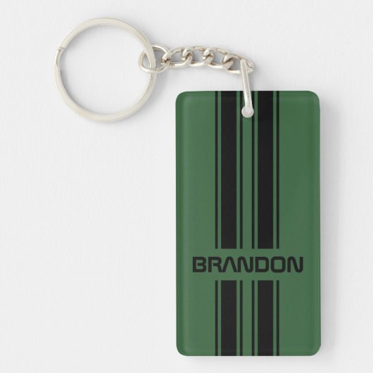 Aangepaste donkergroene zwarte snuffelsport sleutelhanger (Voorkant)