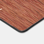 Aangepaste donkerrode bruine strepen kunst op nep  bureaumat (Hoek)
