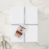 Aangepaste donkerrode gouden eindexamenfeest klas  cadeaulabel (Met Touw)