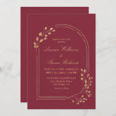 Aangepaste donkerrode kastanjebladeren Eucalyptus Kaart (Voorkant / Achterkant)