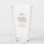 Aangepaste donkerrood goud Klas van 2027 Senior Glas (Achterkant)