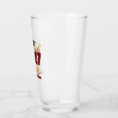 Aangepaste donkerrood goud Klas van 2027 Senior Glas (Links)
