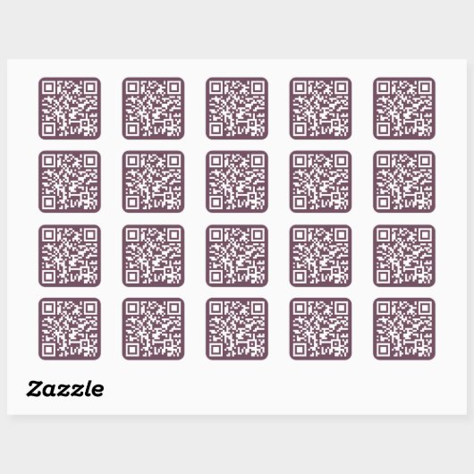 Aangepaste donkerroze QR-code websiteadres URL Vierkante Sticker (Vel)
