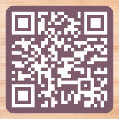 Aangepaste donkerroze QR-code websiteadres URL Vierkante Sticker