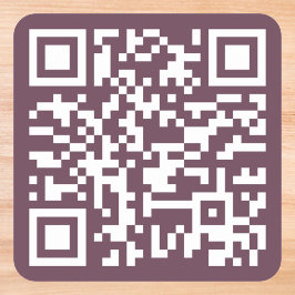 Aangepaste donkerroze QR-code websiteadres URL Vierkante Sticker