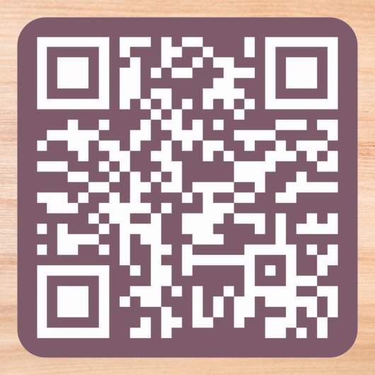 Aangepaste donkerroze QR-code websiteadres URL Vierkante Sticker