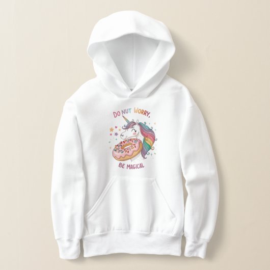 Aangepaste "Donut Worry, Be Magical" Eenhoorn Donu (Laagn)