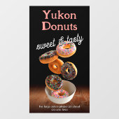 Aangepaste donutwinkel zakelijke promotie raamsticker (Vel)