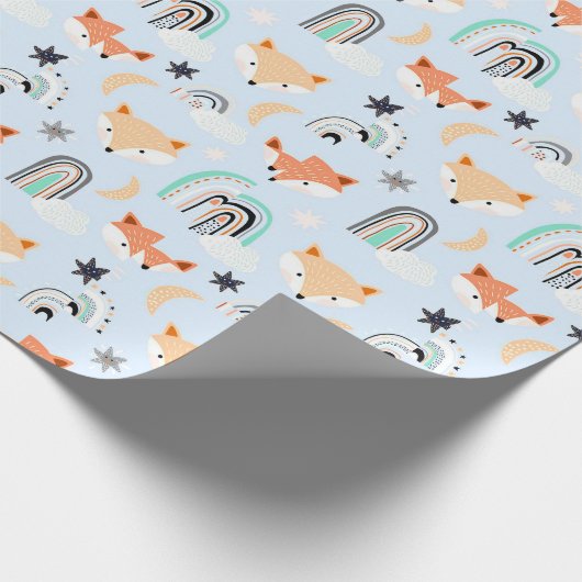 Aangepaste doodle dier leuk patroon cadeaupapier (Hoek)