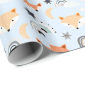 Aangepaste doodle dier leuk patroon cadeaupapier (Rol Hoek)