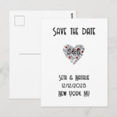 Aangepaste Doodle save the date-huwelijk Briefkaart (Voorkant / Achterkant)