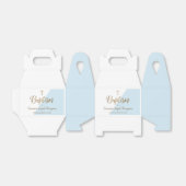 Aangepaste doop Blauwe baby jongen Favor Box Bedankdoosjes (Uitgevouwen)