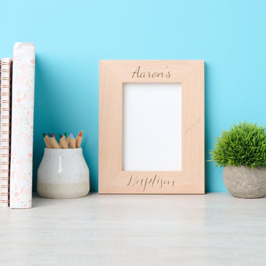 Aangepaste doop, doop, bar mitswa, 5x7" gegraveerde lijstjes (Voorkant)