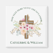 Aangepaste Doop Eerste Communie Bevestiging Bloemk Magneet (Voorkant)