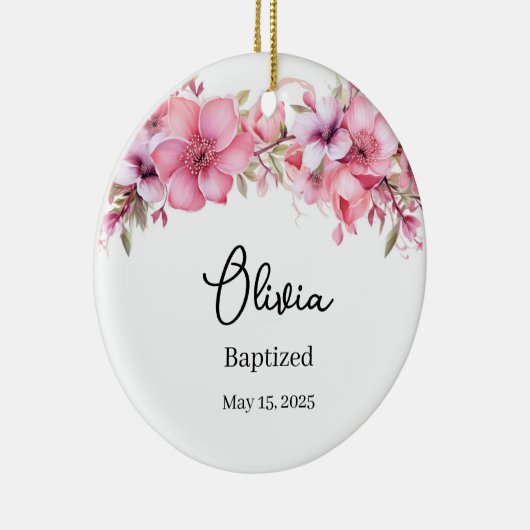 Aangepaste doop keramisch ornament (Rechts)