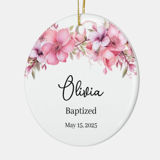 Aangepaste doop keramisch ornament (Links)