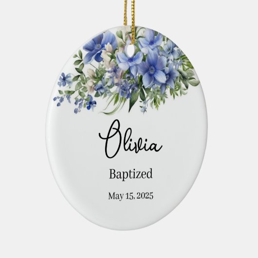 Aangepaste doop keramisch ornament (Rechts)