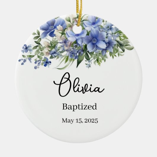 Aangepaste doop keramisch ornament (Voorkant)