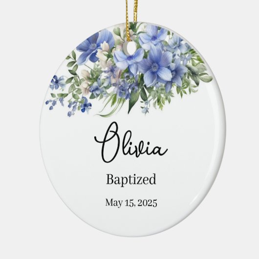 Aangepaste doop keramisch ornament (Links)