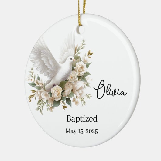 Aangepaste doop Keramisch Ornament (Links)